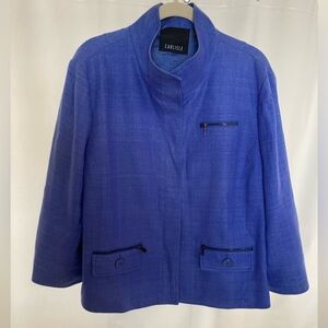 Carlisle Periwinkle Blue Women's Jacket Blazer sz 18